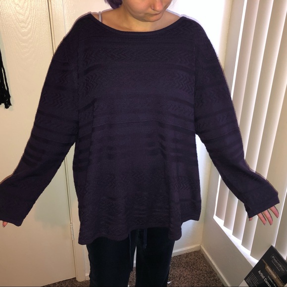 Plus Size Purple Sweater | 3X Croft + Barrow - Picture 2 of 8
